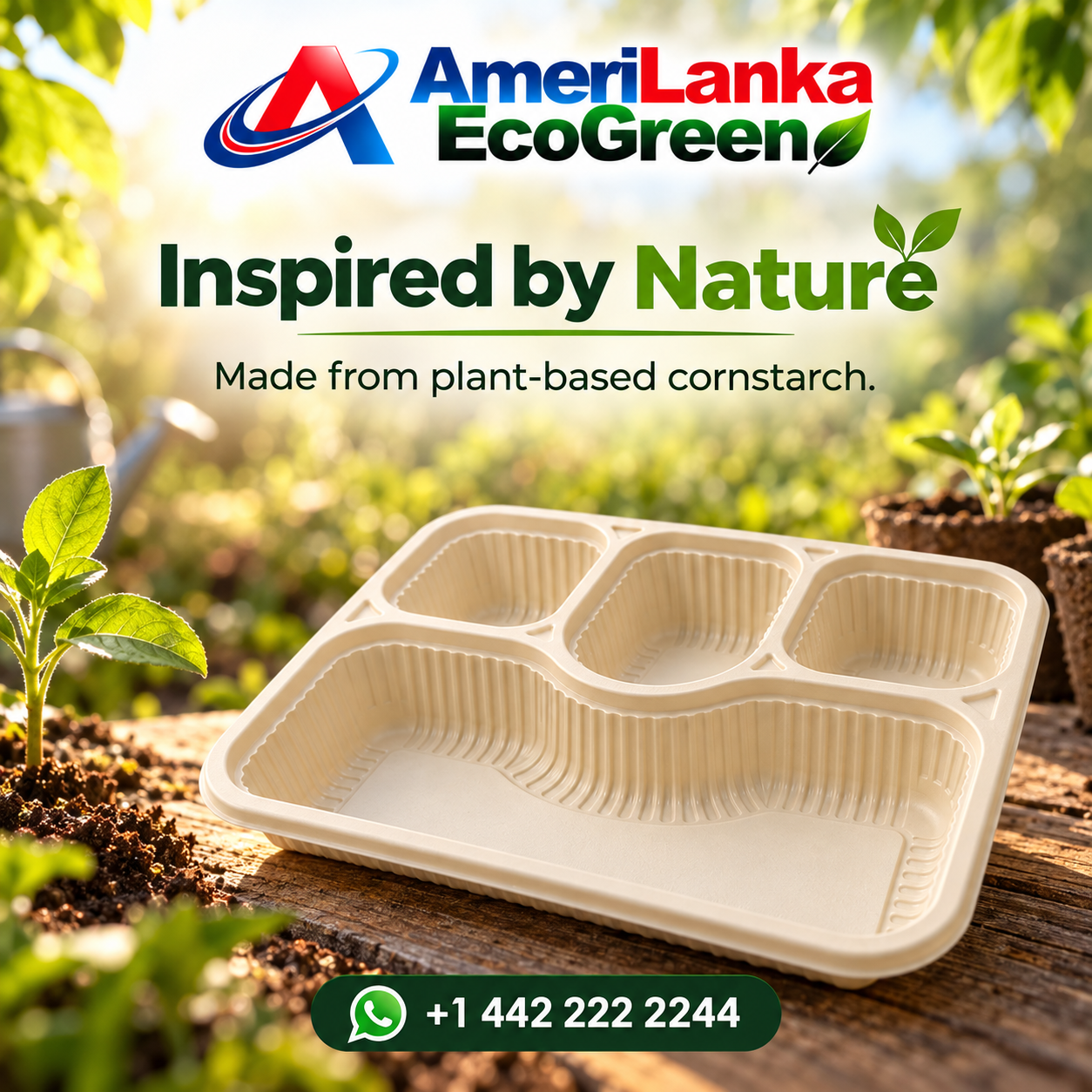 Corn-inspired AmeriLanka EcoGreen packaging